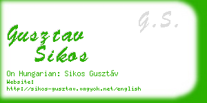 gusztav sikos business card