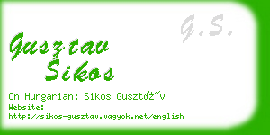 gusztav sikos business card